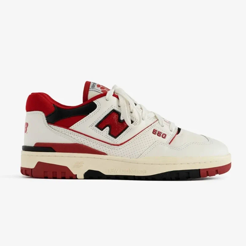 NB 550 White with Team Red