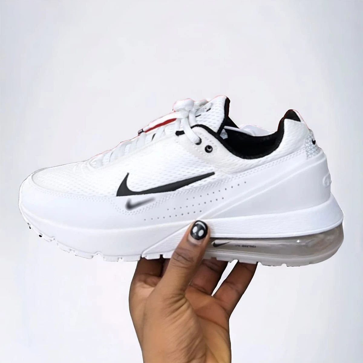 Air Max Pulse PU Leather Running Shoes For Men - OME Grade - White - WAMP-105