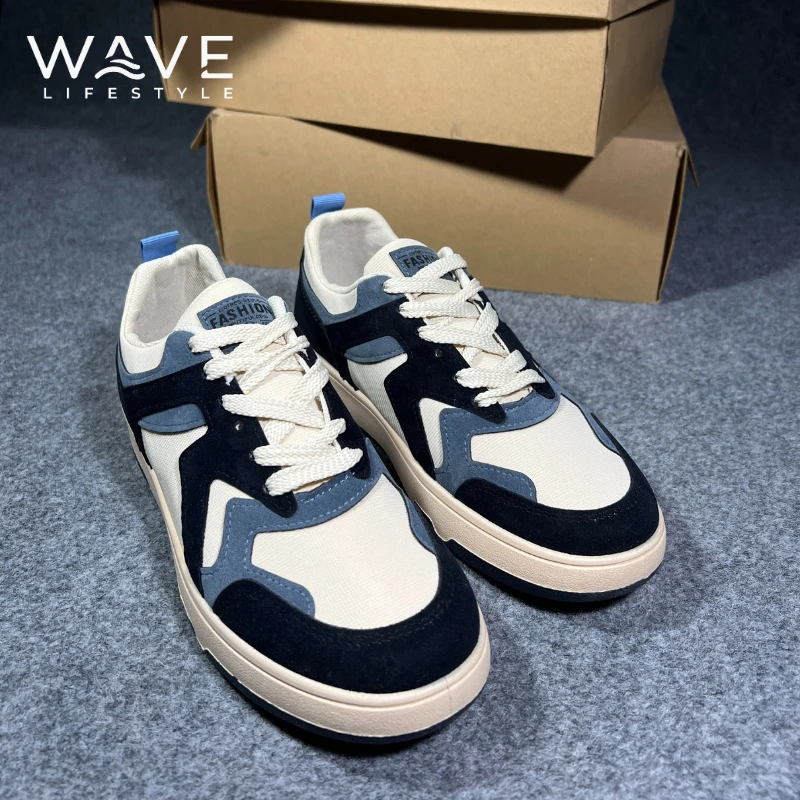 Retro Canvas Casual Sneakers Blue