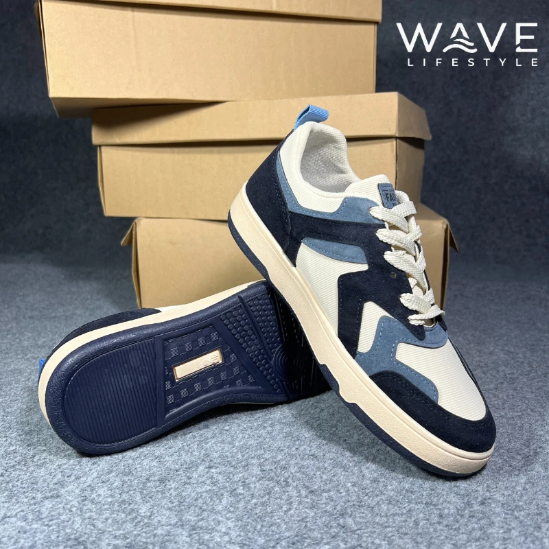 Retro Canvas Casual Sneakers Blue - Thumbnail 3